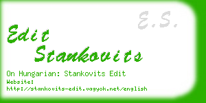 edit stankovits business card